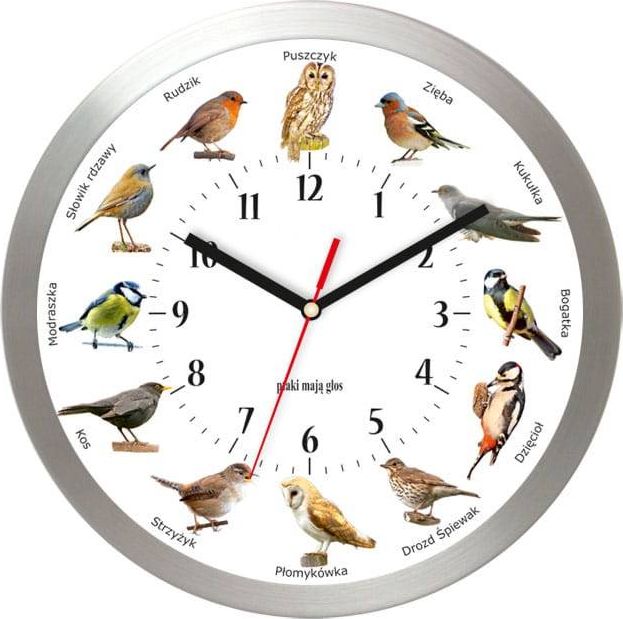 Atrix Zegar z głosami ptaków Atrix AL02PK3B SW 30 cm uniwersalny