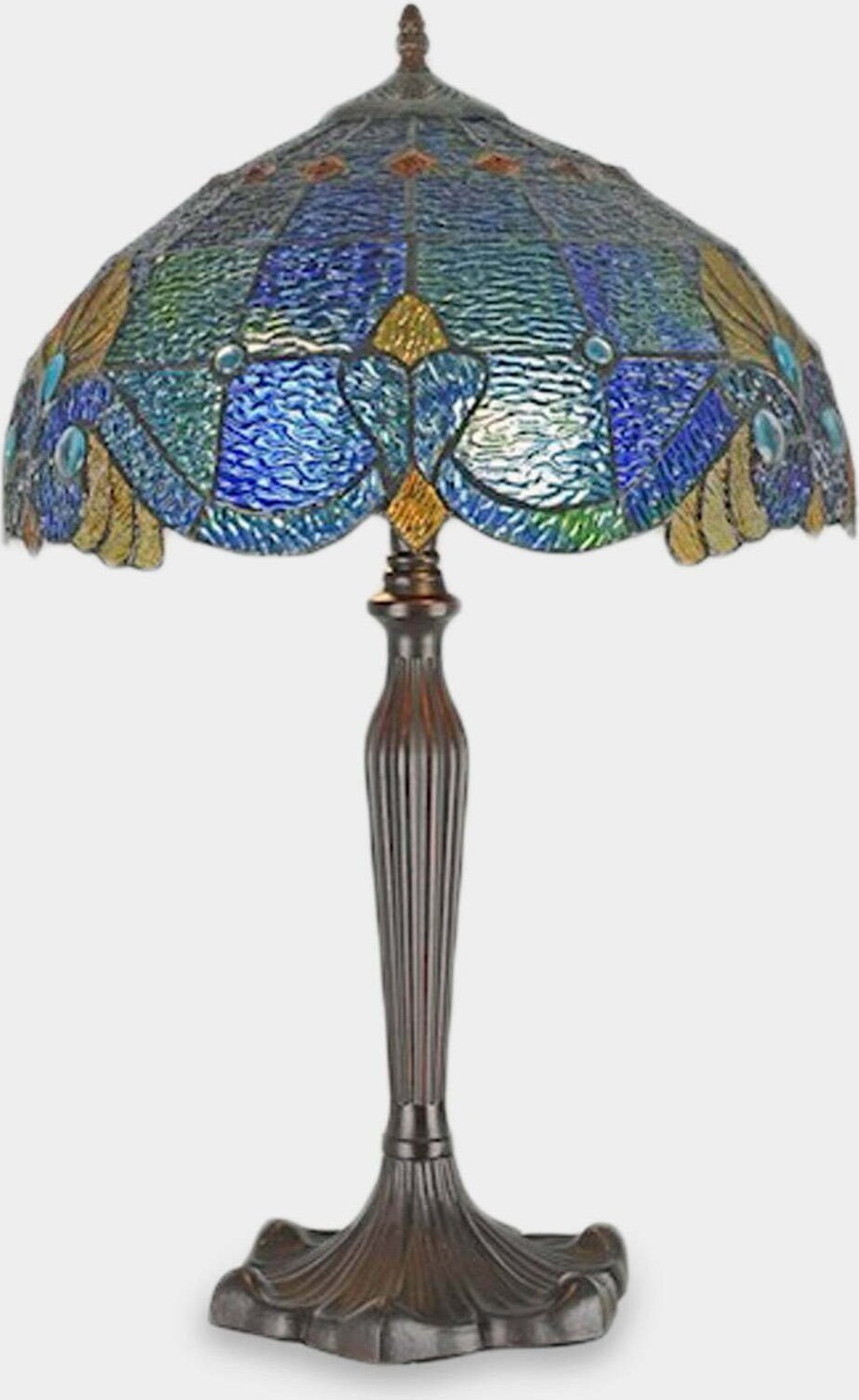 Lampa stołowa rzezbyzbrazu Lampa Witrażowa w Stylu Tiffany Morskie Oko