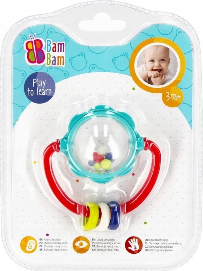 BamBam BAM BAM GRZECHOTKA KWIATUSZEK 14X19 B/C 96/192