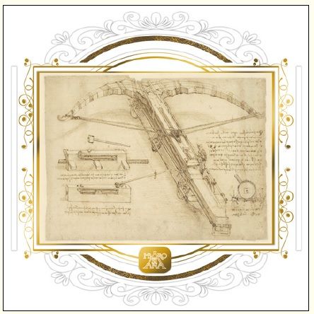 DA VINCI Karnet Kusza DaVinci 16x16 cm + koperta (B-2W 515 006)