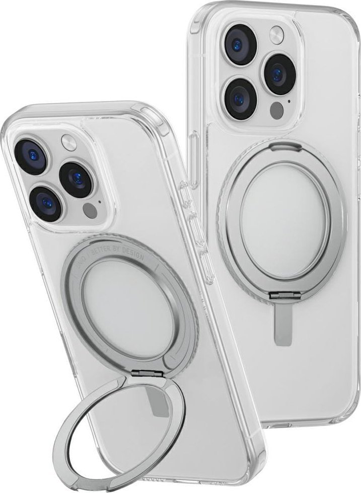 Etui UNIQ Swivix do iPhone 16 Pro 360 Rotating Kickstand przezroczysty