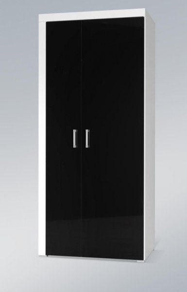 Cama Meble Szafa SAMBA (Unit 1) biały/czarny połysk