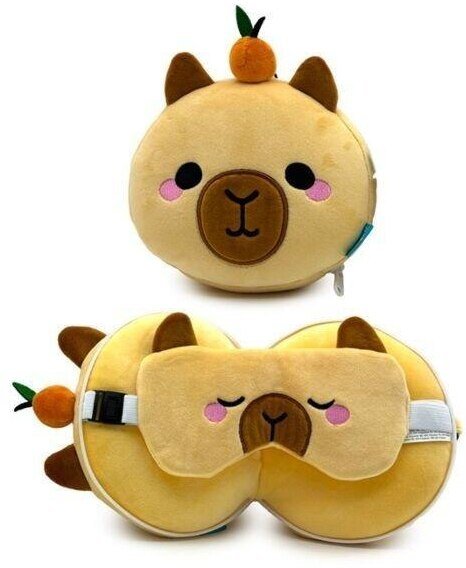 Poduszka podróżna i maska na oczy Kapibara