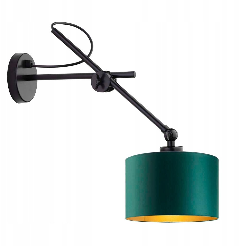 Regulowany kinkiet do salonu HAMILTON GOLD lampa ścienna z regulowanym ramieniem LED
