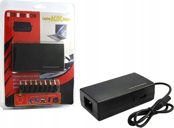 Zasilacz do laptopa ZASILACZ UNIWERSALNY DO LAPTOPA 15-24V USB 8 KOŃCÓWEK BLISTER>