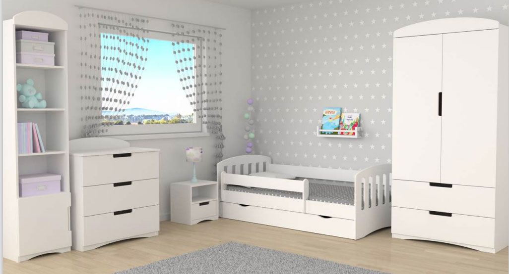 Elior Biały komplet mebli dziecięcych - Pinokio