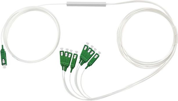 Qoltec Splitter optyczny 1x8, G.657A, SC/APC - SC/APC, SingleMode, 1,5m (54205)