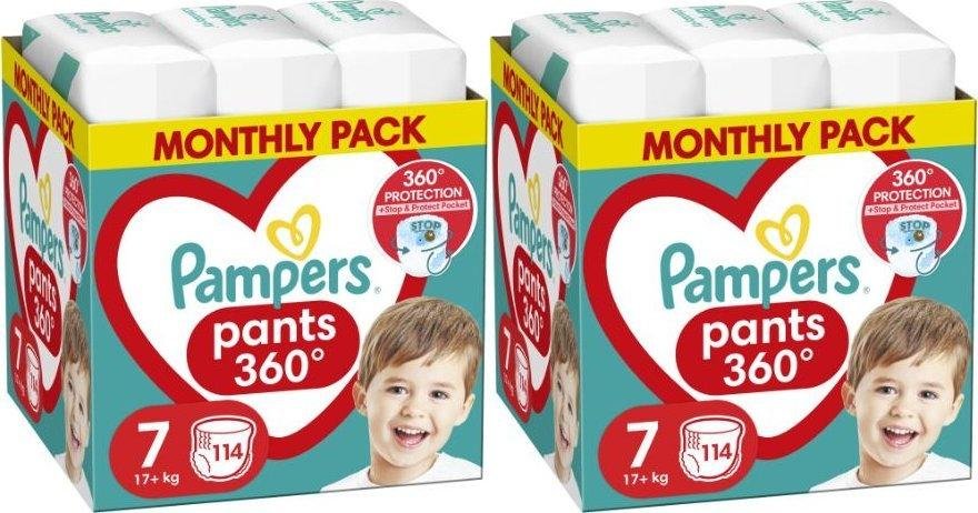 Pampers Pieluchomajtki 7, 17+ kg, 114 szt. x2