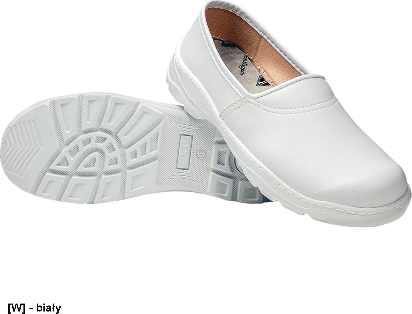 MEDIBUT BMFOODM - obuwie białe ochronne dla przemysłu spożywczego - mokasyn z tworzywa 44