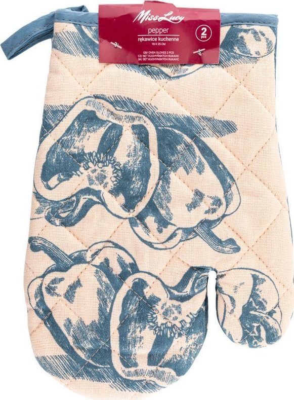 Miss Lucy Komplet 2 rękawic kuchennych Miss Lucy Pepper 18x25 cm