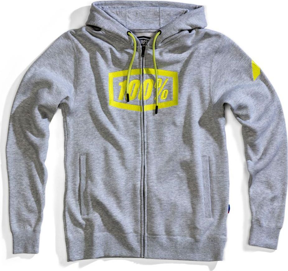 100% Bluza męska Syndicate Hooded Zip Sweatshirt Grey Heather r. L