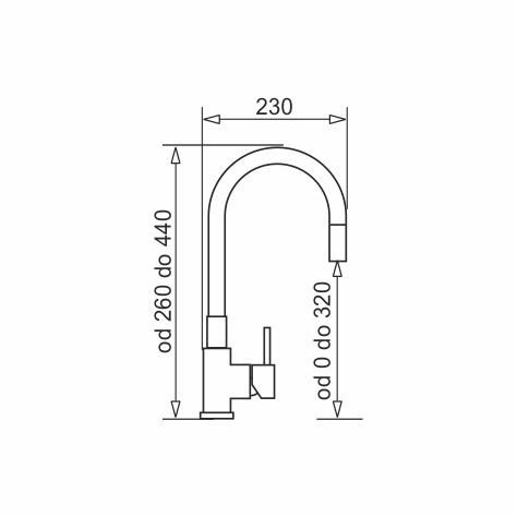 Pyramis Zlew. MIDO (62x50) 1B 1D karbon + Bateria FLESSI
