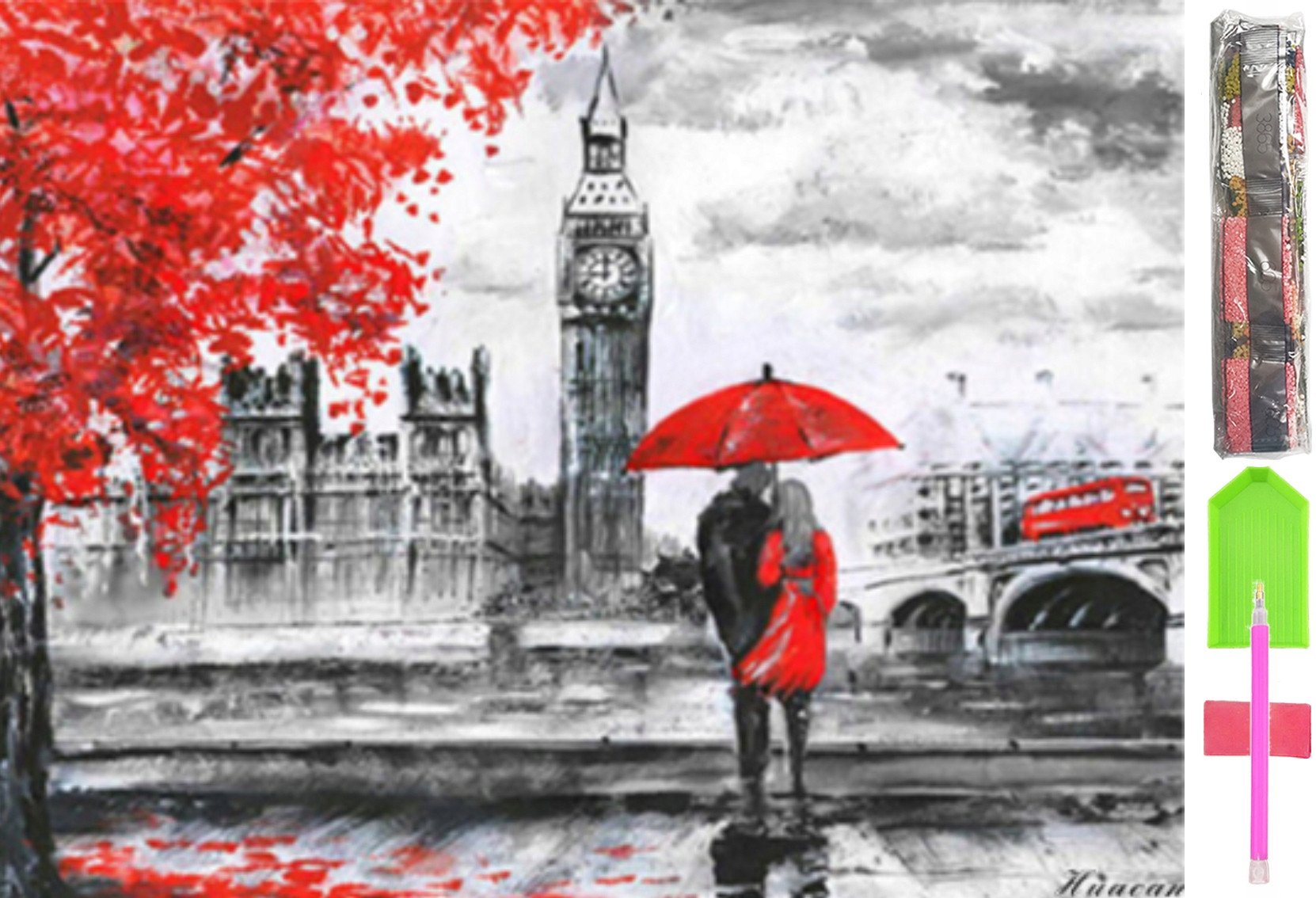 HAFT DIAMENTOWY DUŻY 5D Zestaw Obraz MOZAIKA D26