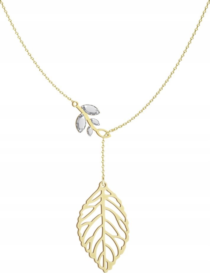 Radziszewska Jewellery Naszyjnik Pozłacany Krawat z Liściem