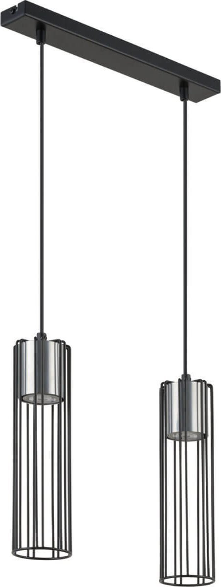 Lampa wisząca Sigma Srebrna lampa wisząca Fobia industrialny zwis druciaki