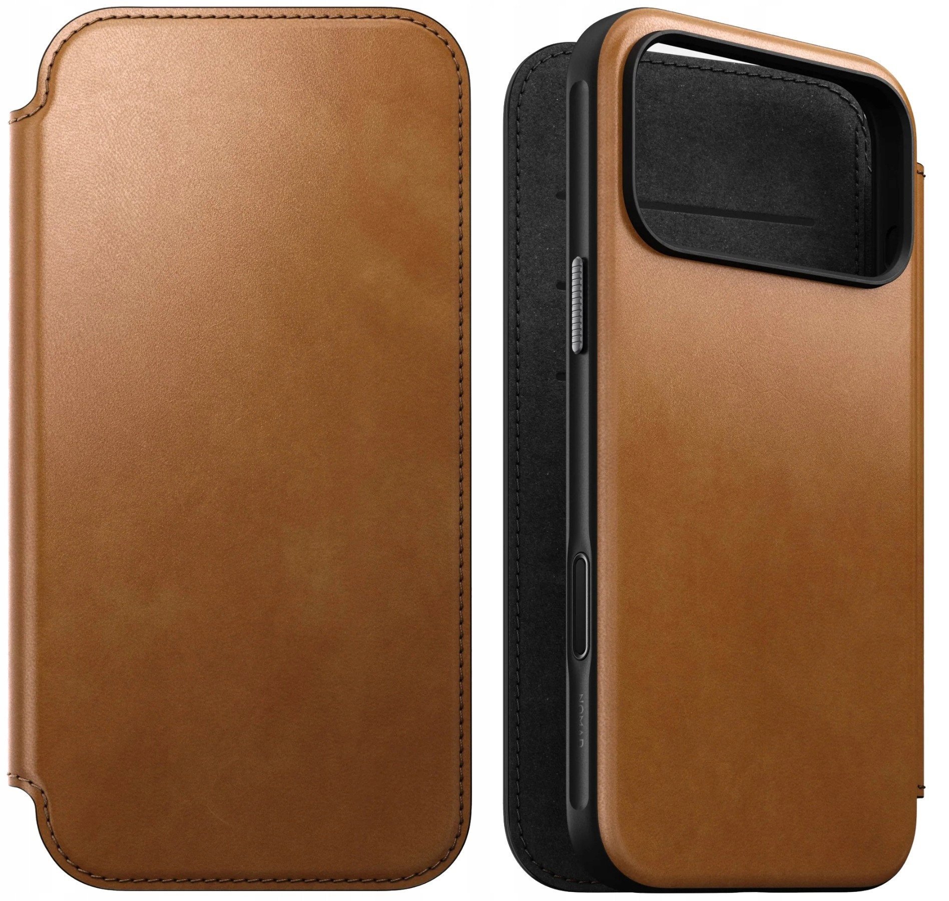Nomad Modern Leather Folio, english tan - iPhone 17 Pro Max