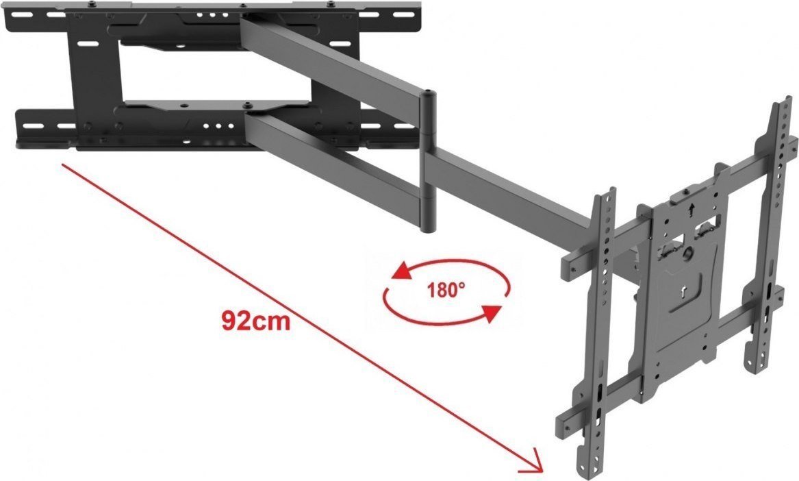 VETOUSON Długi 92cm uchwyt na telewizor Wieszak TV 26-65" 40kg VX-408A