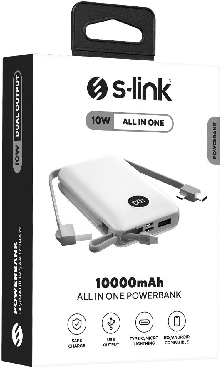 Powerbank S-link P102 10000mAh PRM 2*USB Type-C All in One B