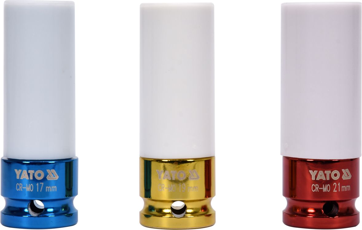 Yato Nasadki udarowe do alu felg 17-19-21mm 1/2" 3szt. (YT-1056)