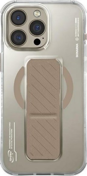 Skinarma etui Axon iPhone 16 Pro Max 6.9" Magnetic Charging + Grip Stand szampański/champagne