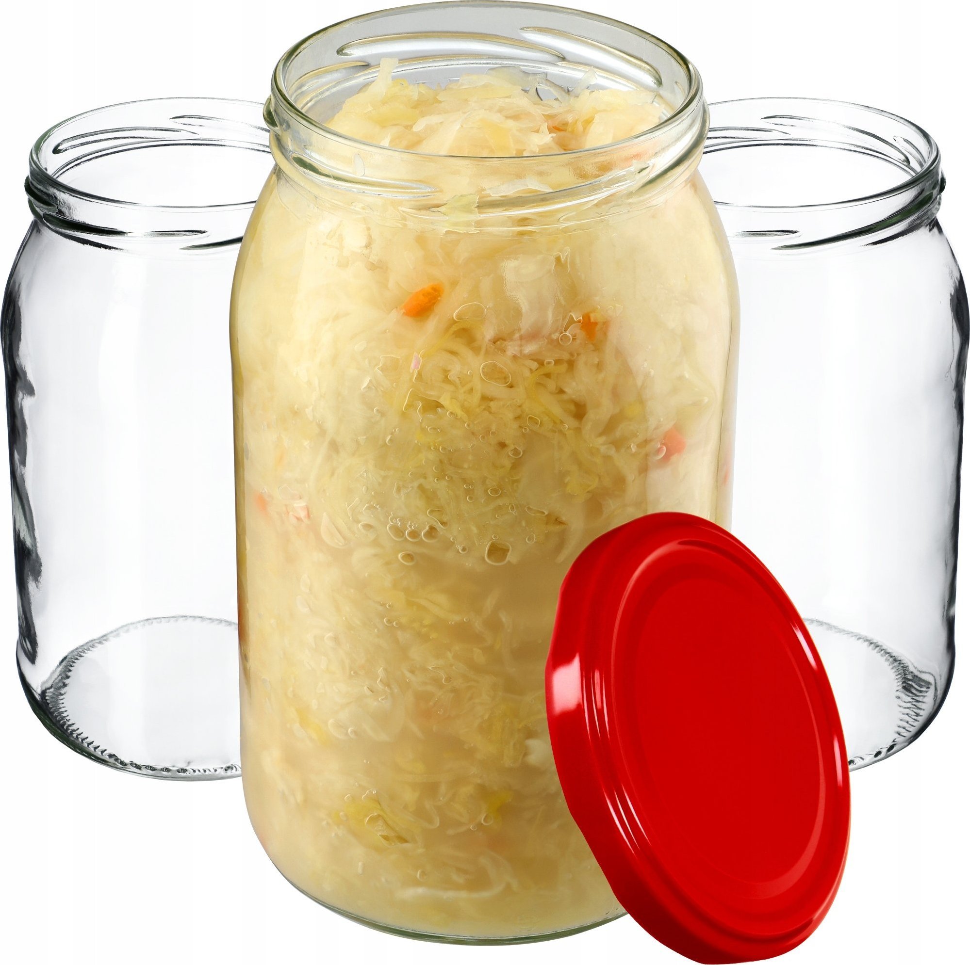 Kadax 24x Słoiki 900ml Na Przetwory Miód + Zakrętki 82mm