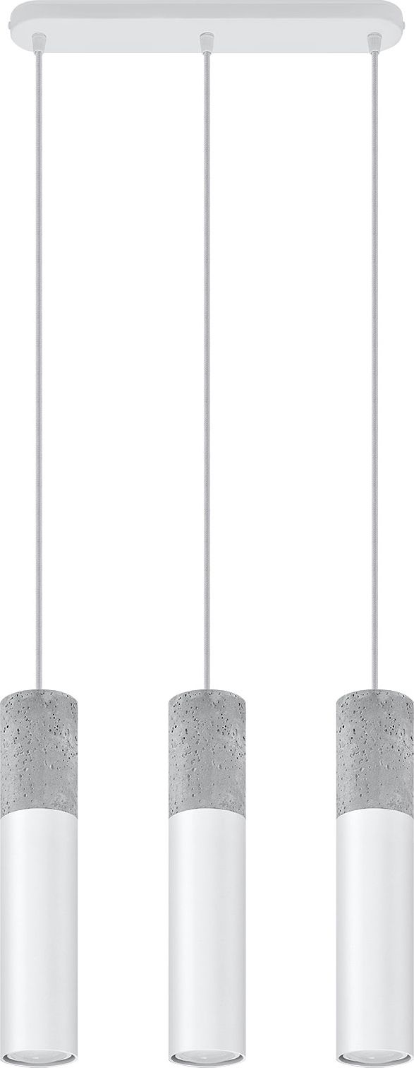 Lampa wisząca Lumes Biała industrialna lampa wisząca nad stół - EX570-Borgis