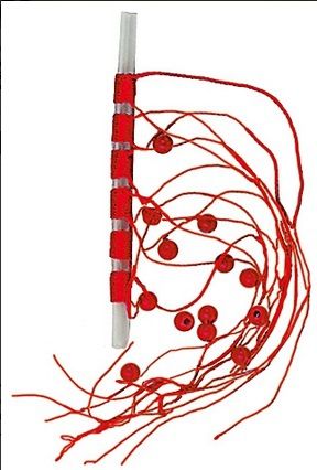 Jaxon Stopery koralikowe czerwone małe (ac-3406)