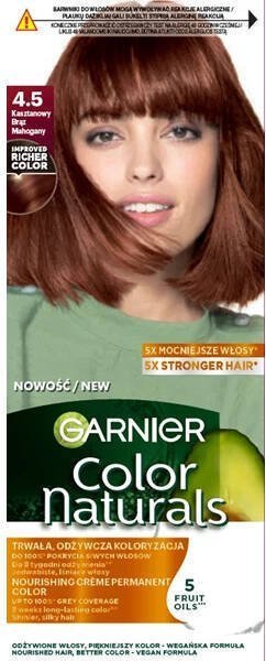 Garnier Color Naturals odżywcza farba do włosów 4.5 Kasztanowy Brąz