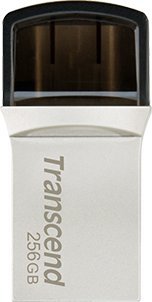 Transcend JetFlash 890 pamięć USB 256 GB USB Type-A / USB Type-C 3.2 Gen 1 (3.1 Gen 1) Srebrny