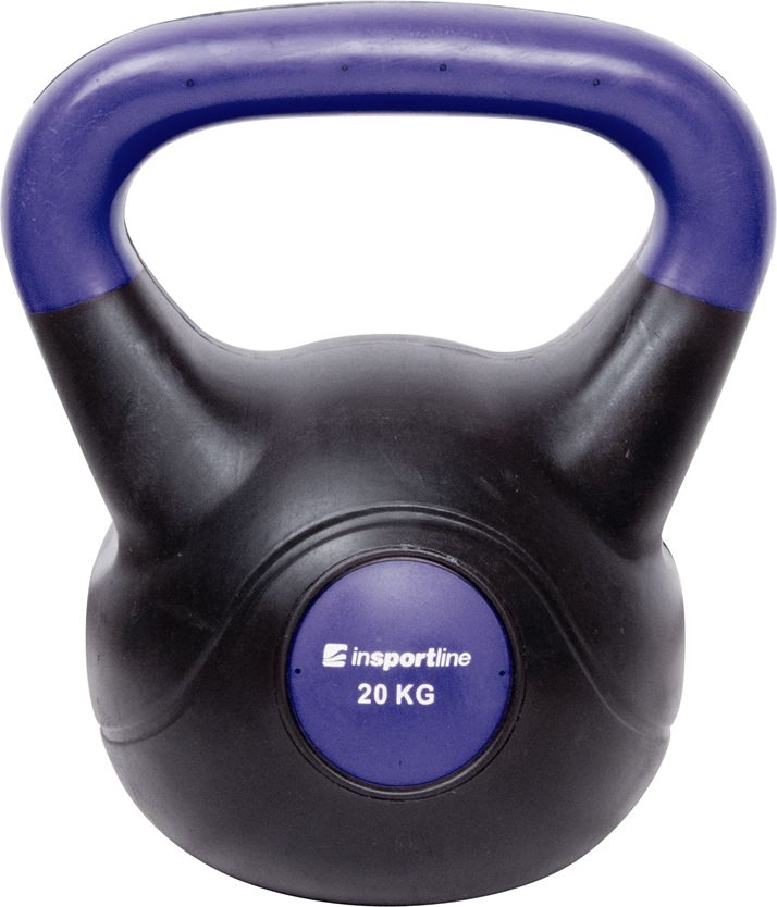 Kettlebell inSPORTline Dark bitumiczny 20 kg