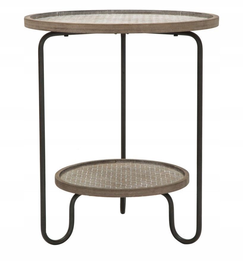 Stolik kawowy z półką, Ø 48 cm