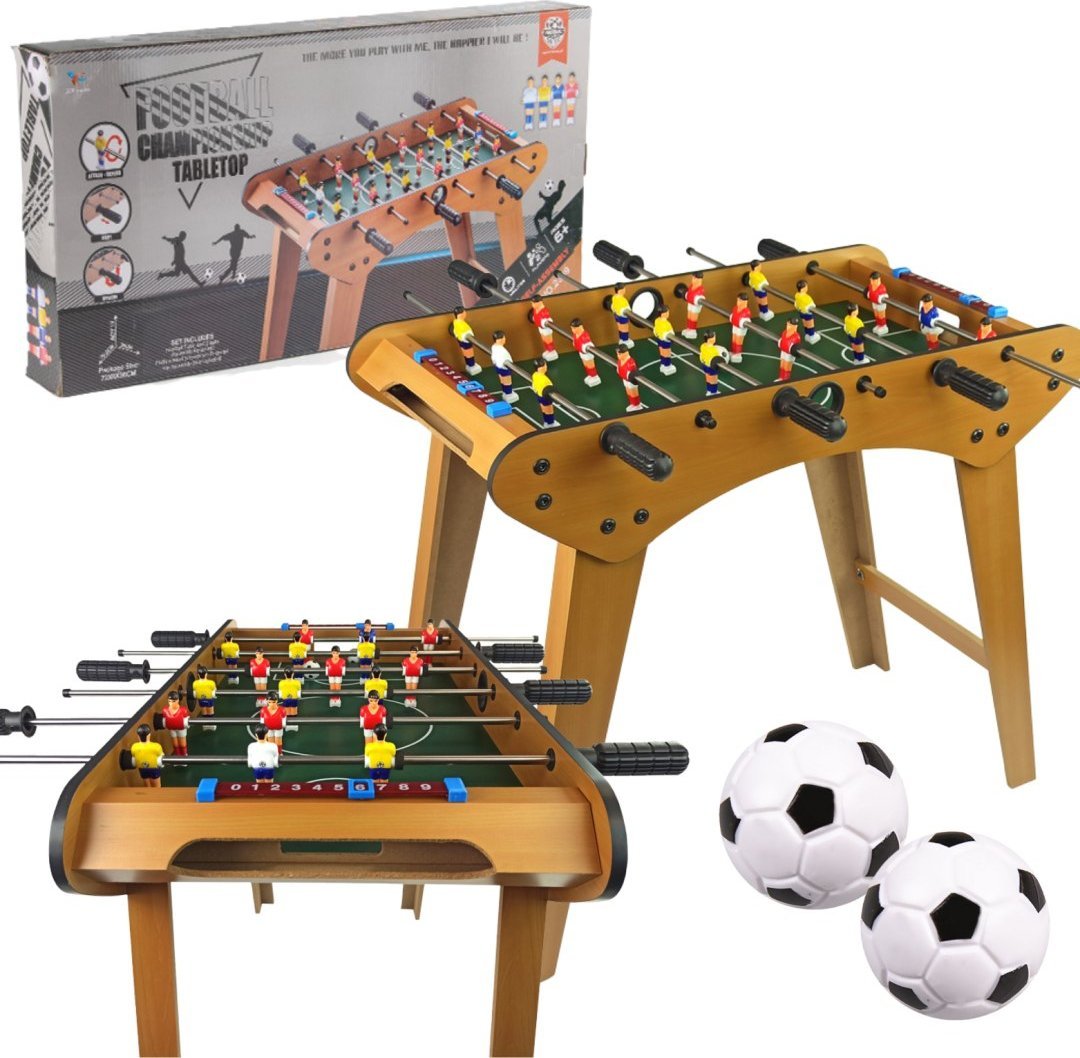 ProNice PIŁKARZYKI ZESTAW DUŻY STÓŁ DO GRY DREWNIANY PIŁKA NOŻNA GRA ZRĘCZNOŚCIOWA
