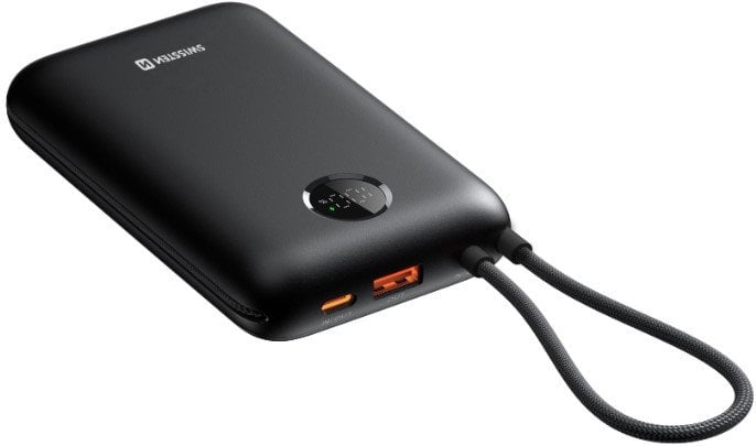 Swissten Voltbox 35W Power Bank 30000 mAh with Built-In Cables USB-C and Lightning