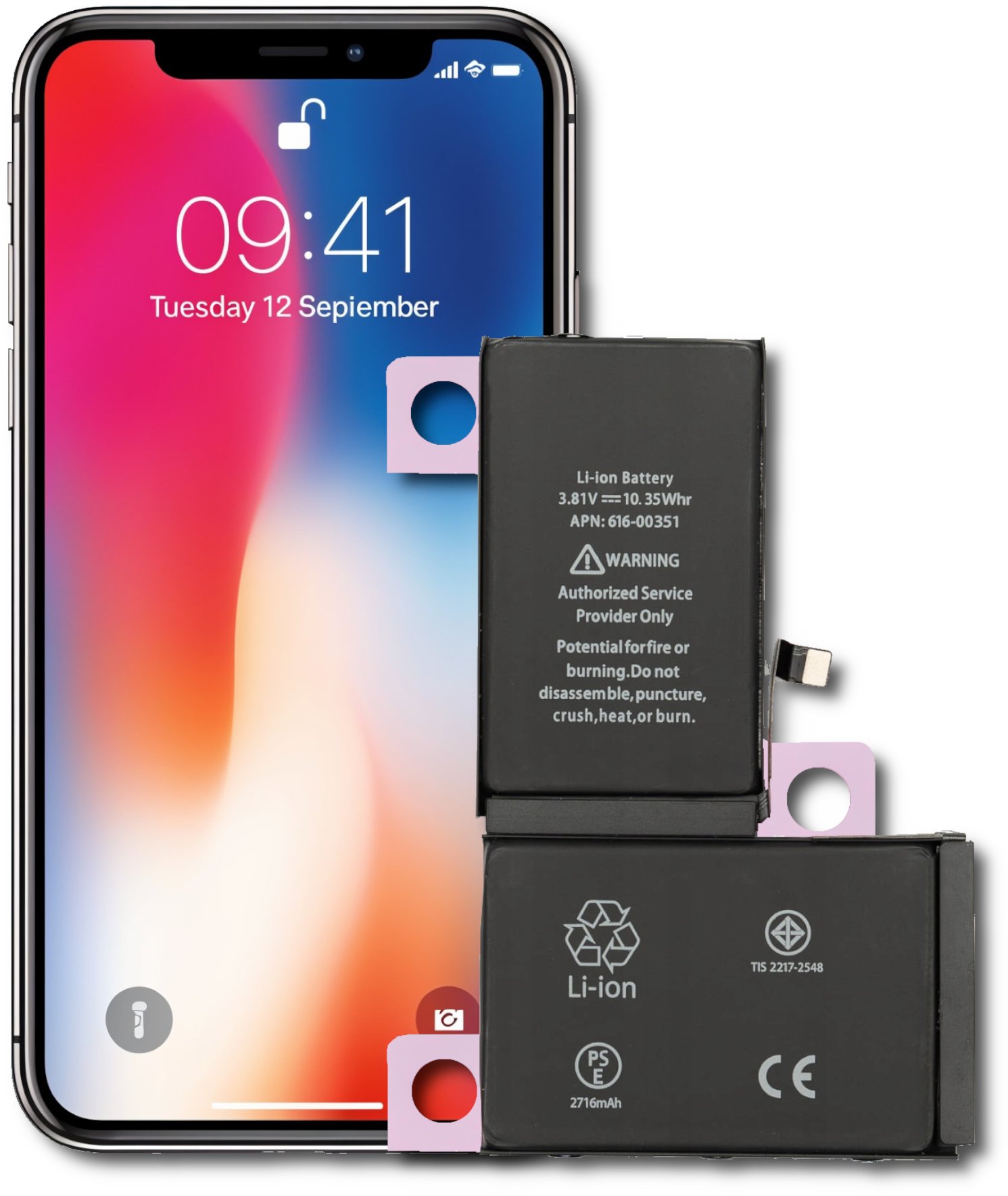 Bateria Mobilepart Bateria do iPhone X Nowy Akumlator 2716 mAh