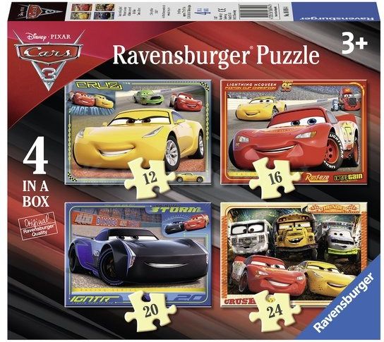 Ravensburger Puzzle 4w1 Cars 3 Dajmy gazu!