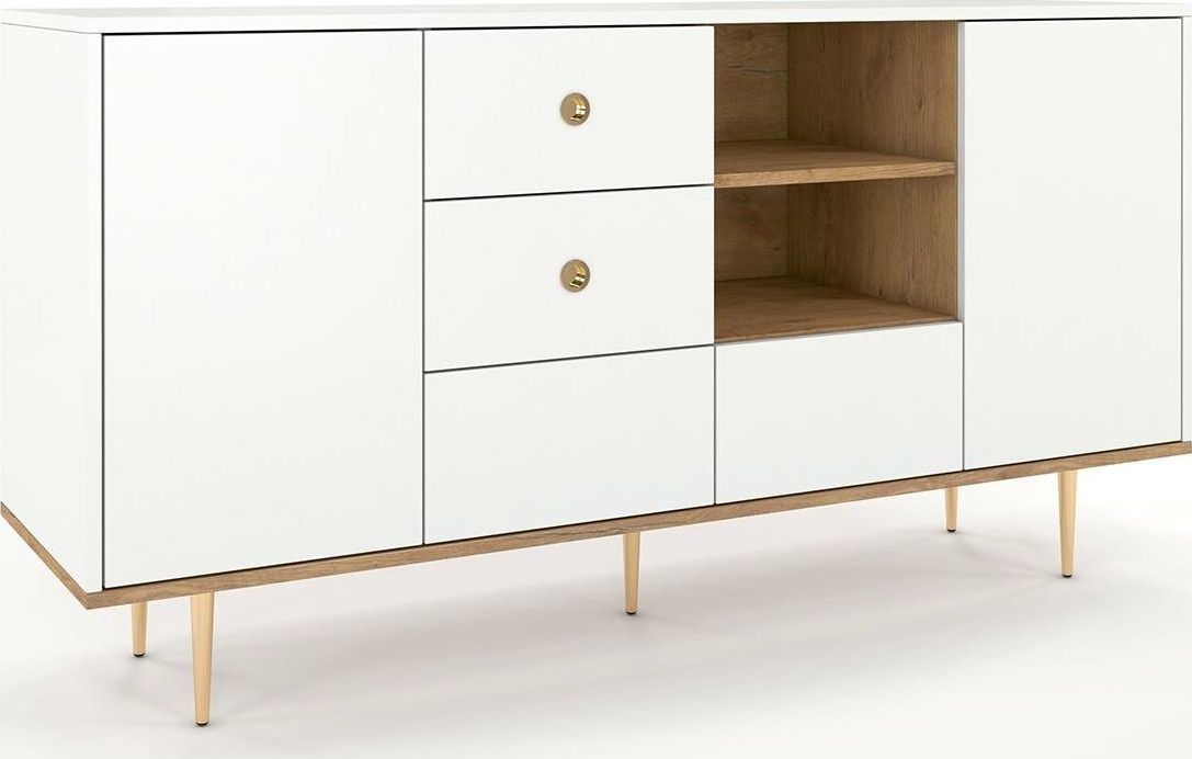 Skandica Komoda HARMONI biała z szufladami do salonu Skandica