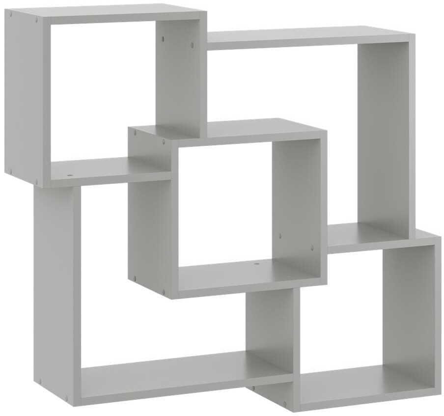 KROKUS Półka wisząca dekoracyjna Hanna, 98x18x90 cm, szary, mat