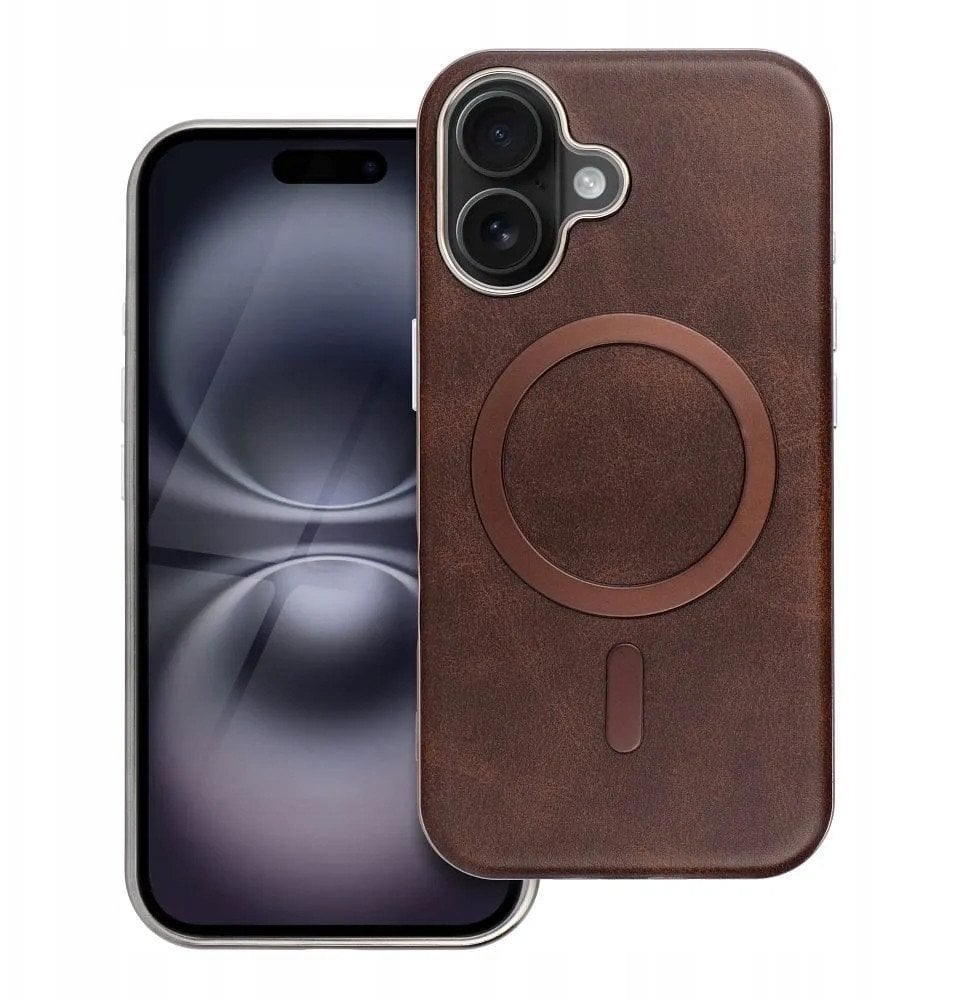 Futerał GENTLEMAN MAG COVER kompatybilny z MagSafe do IPHONE 15 brązowy