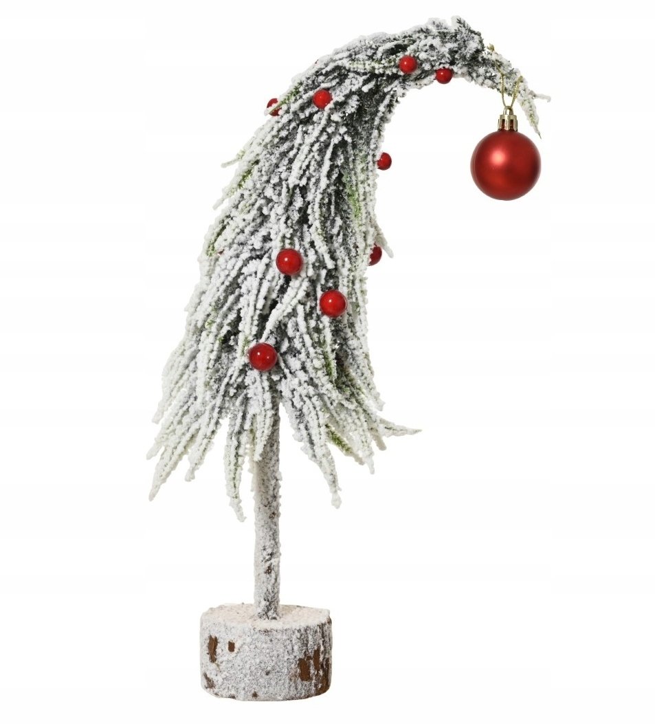 Figurka świąteczna mini drzewko ozdobne na pniu 45cm