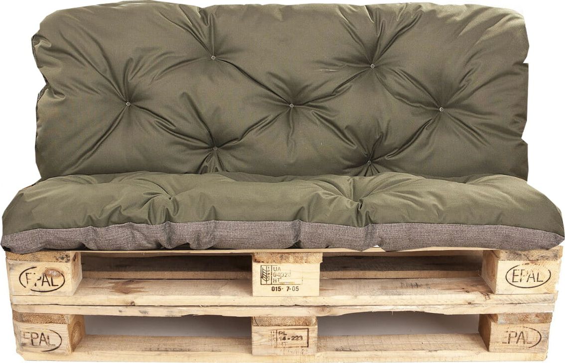 Setgarden Poduszki na palety | zestaw poduszek 120x50/40cm | poduszki na ławkę | huśtawkę