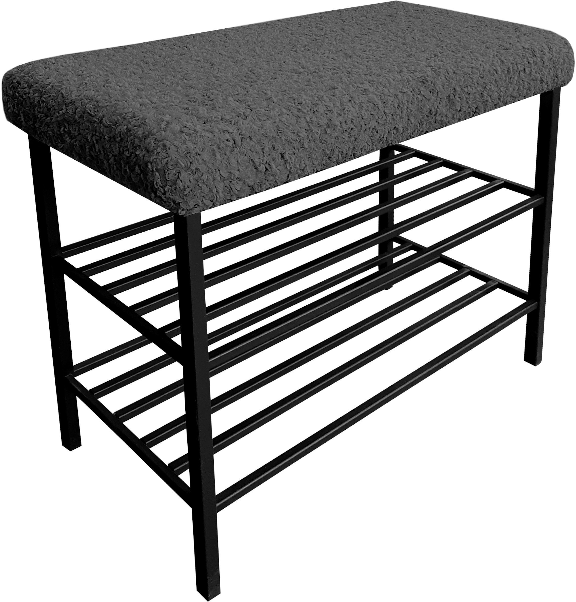 Szafka na buty Regał Półka stelaż czarny Rolf7