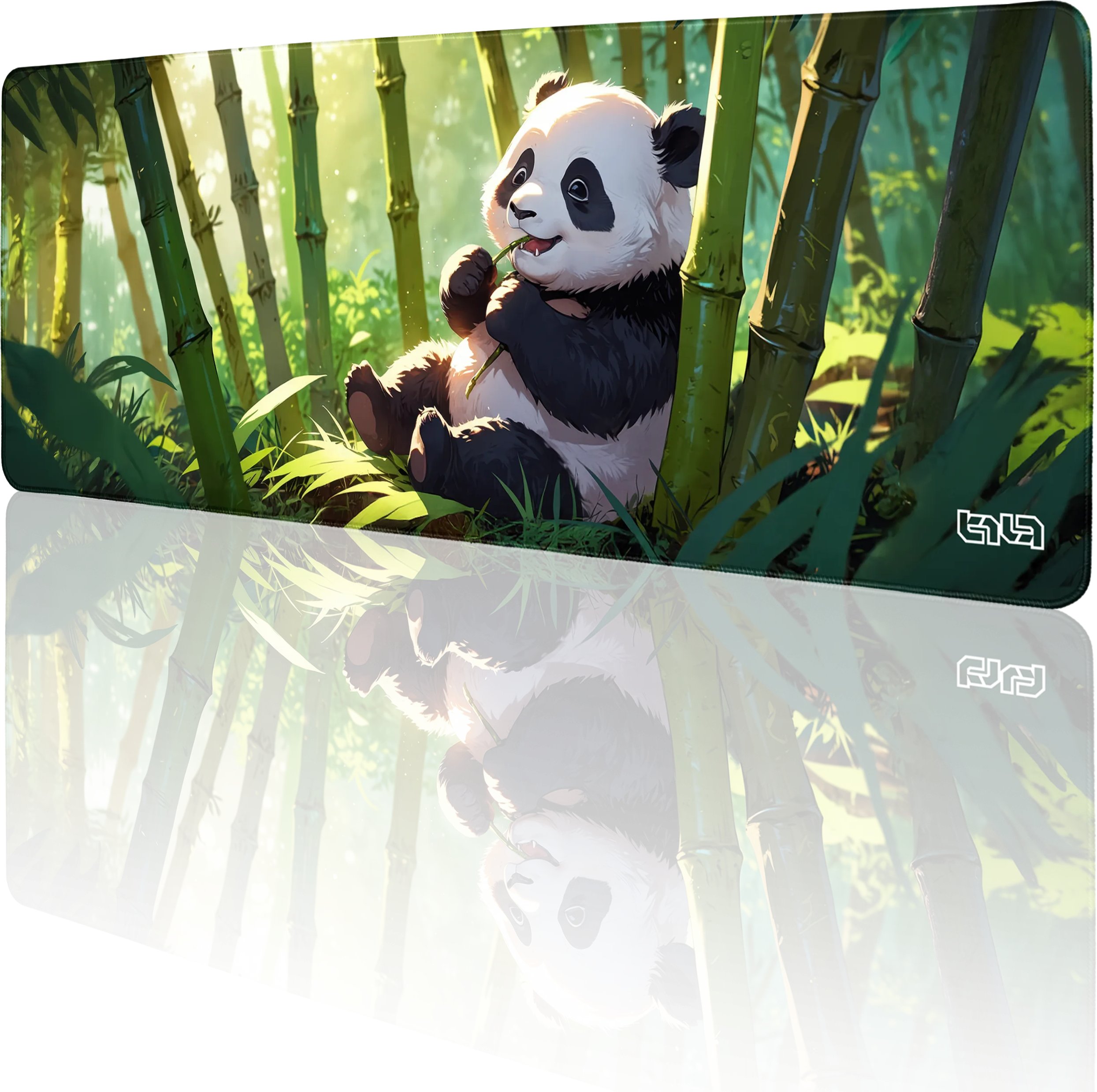 PODKŁADKA POD MYSZKĘ XXL Panda i Smakowity Bambus 80x30 TILT Duża Prezent