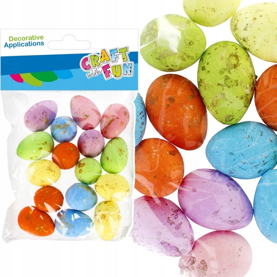 OZDOBA WN JAJKA STYROP 35 16SZT MIX KOL 12/14