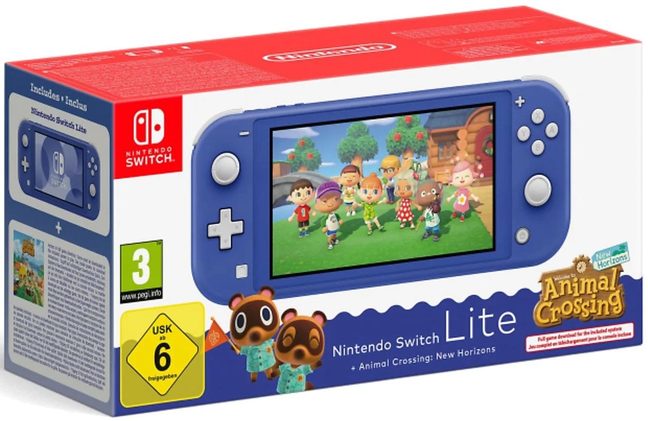 Nintendo Switch Lite Blue + Animal Crossing: New Horizons (NSH135)