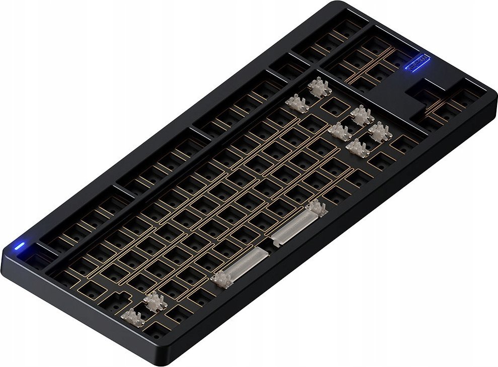 Nuphy - NuPhy Gem80 QMK/VIA Wireless Custom Mechanical Keyboard - Bezprzewodowa Klawiatura Mechaniczna Obsidian Black Brak Brak keycapów