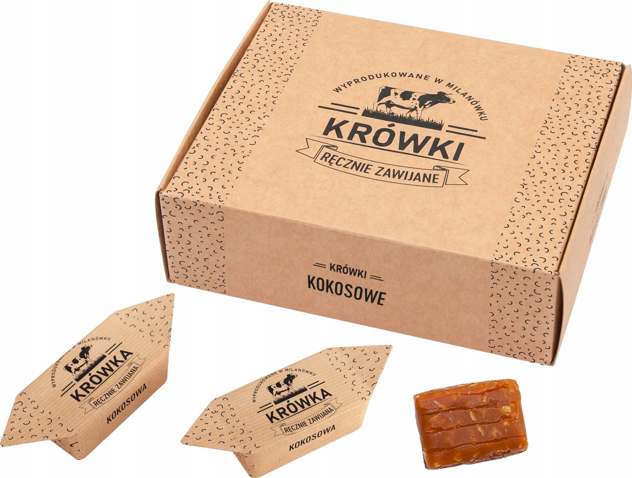 B&B Słodycze z Pomysłem Krówki ciągutki kokosowe w pudełku 250g