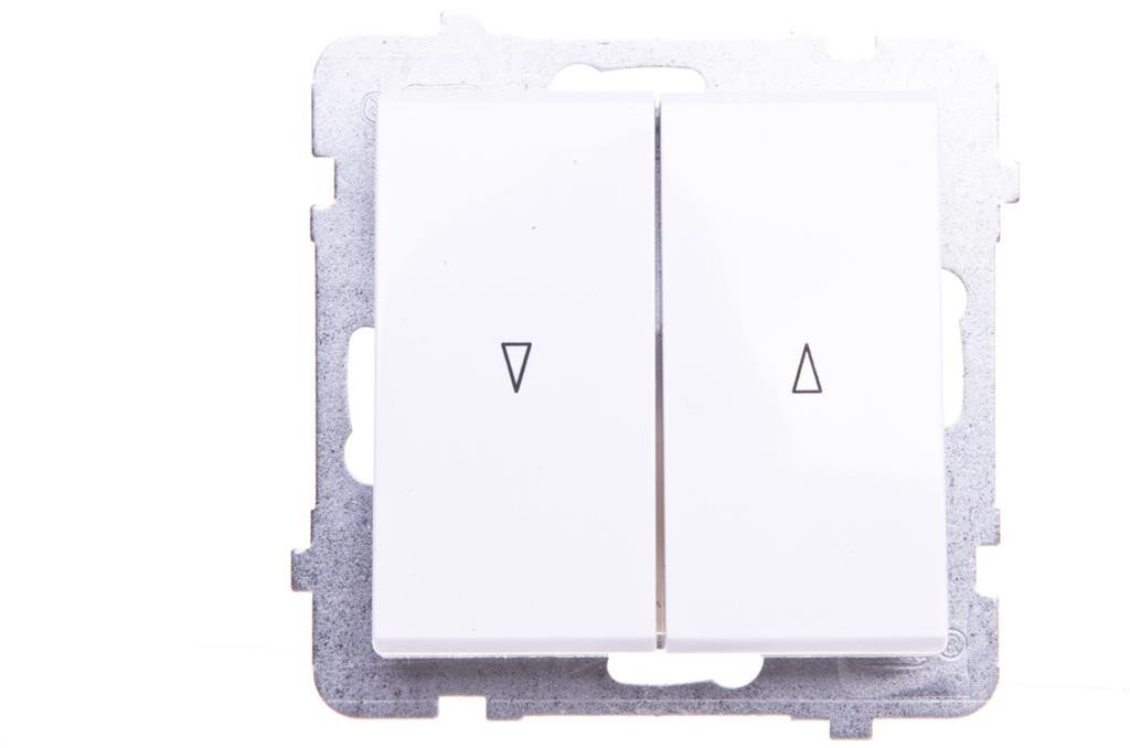 SONATA Łącznik żaluzjowy, zwierny biały mat ŁP-7R/m/75