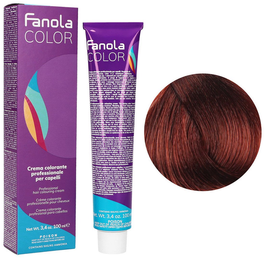 Fanola Color Krem koloryzujący Farba do włosów 100ml Light Chestnut Copper Red (5.46)