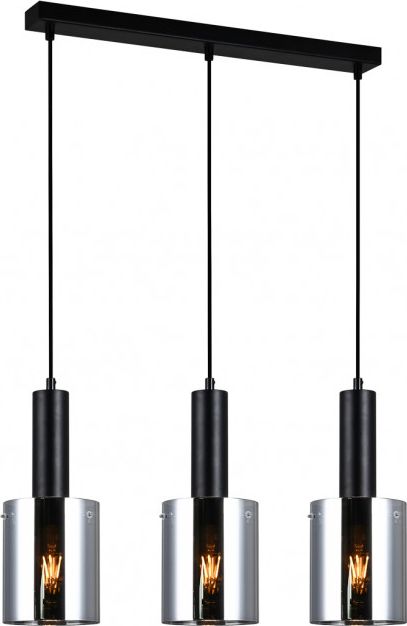 Lampa wisząca Italux Lampa sufitowa dymiona nad stół Italux Sardo PND-5581-3-BK+SG