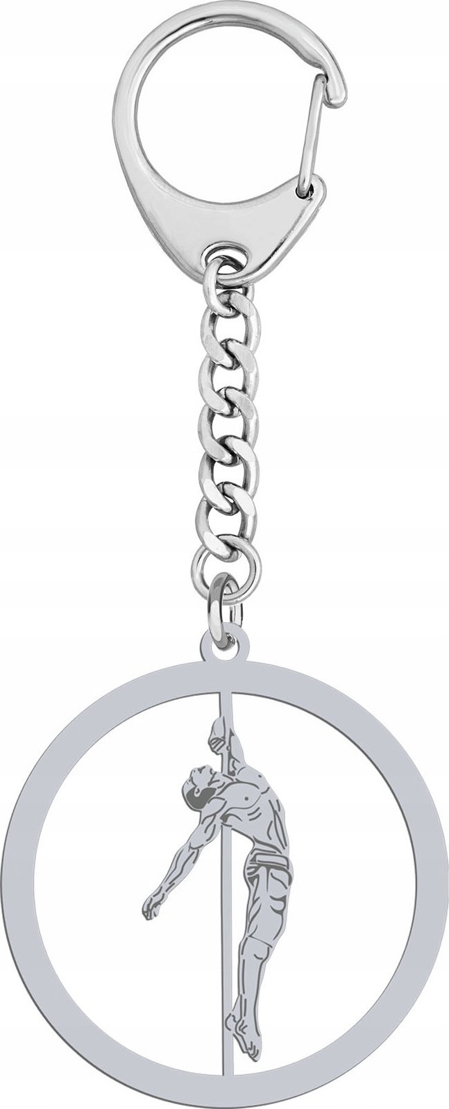 Radziszewska Jewellery Brelok Pole Dance Męski SREBRO 925 Prezent Mężczyzna GRAWER GRATIS